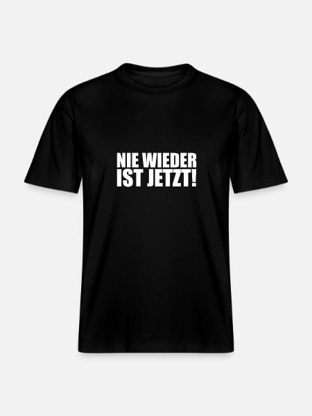 Never again is now - RELAXED FIT Unisex Organic T-Shirt - black