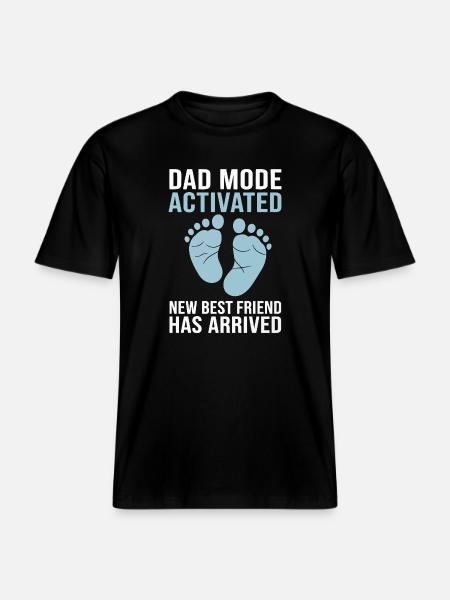 Dad Mode Aktiviert Babyankunft - RELAXED FIT Unisex Organic T-Shirt - Schwarz