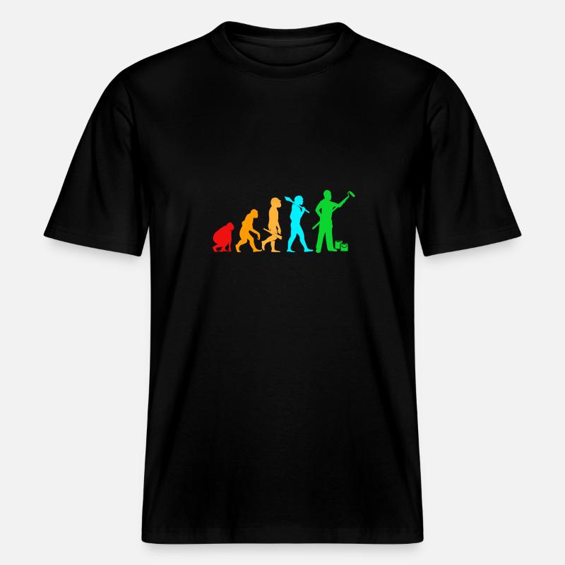 Maler Evolution -  RELAXED FIT Unisex Organic T-Shirt - Schwarz