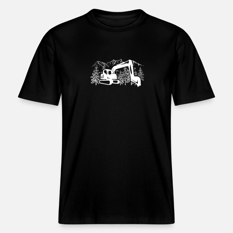 Baggerfahrer geschenkideen -  RELAXED FIT Unisex Organic T-Shirt - Schwarz