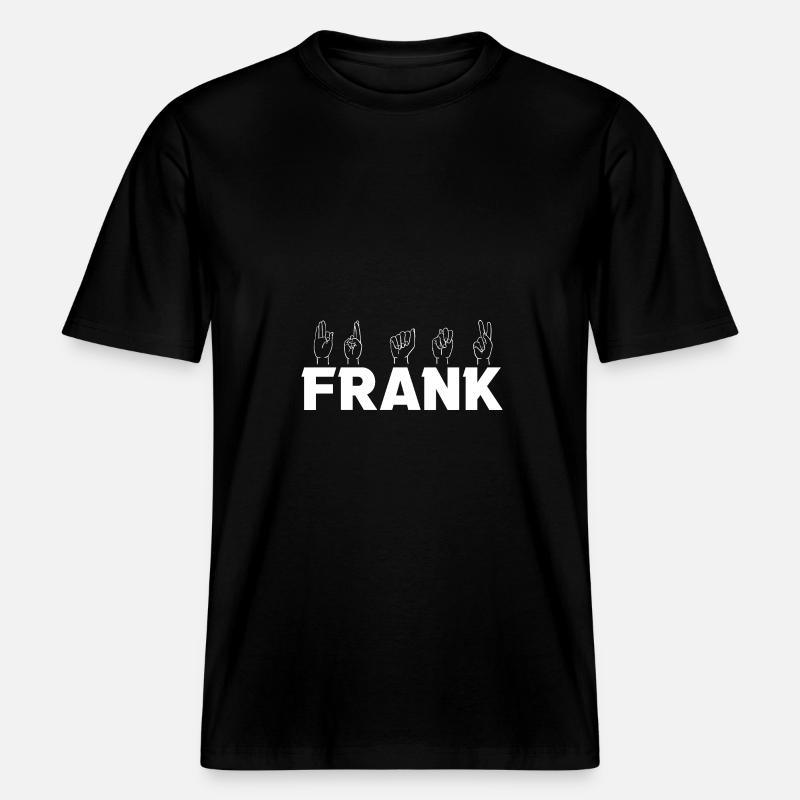 Gebärdensprache Frank -  RELAXED FIT Unisex Organic T-Shirt - Schwarz