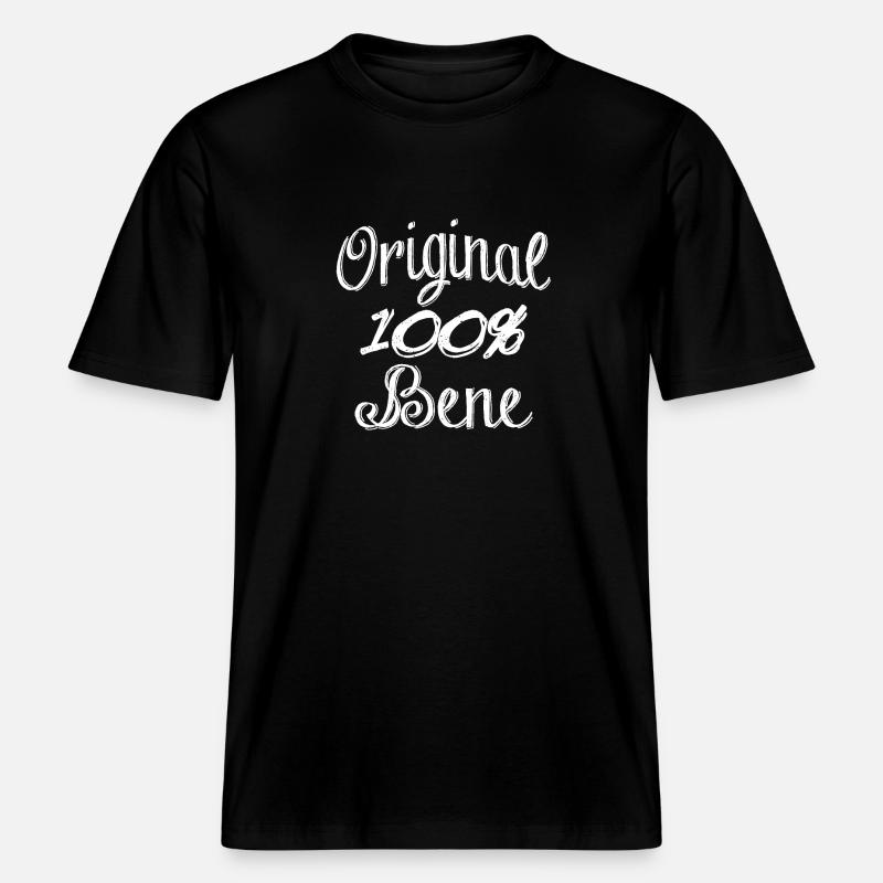 Original 100% Bene - T-shirt unisexe RELAXED FIT en coton bio - noir