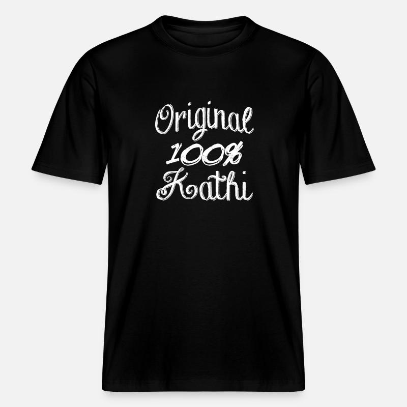 Original 100% Kathi - T-shirt unisexe RELAXED FIT en coton bio - noir