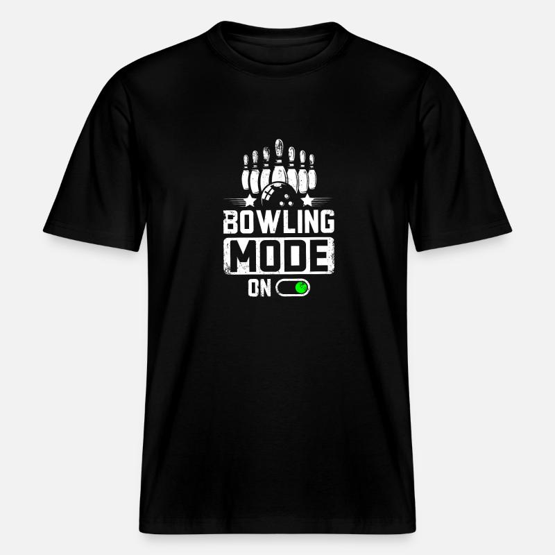 Mode Bowling activé - T-shirt unisexe RELAXED FIT en coton bio - noir