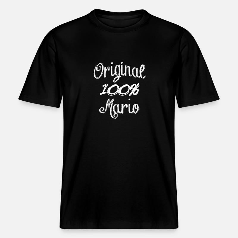 Mario 100% original -  T-shirt unisexe RELAXED FIT en coton bio - noir