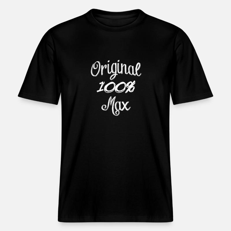 100% Original Max - T-shirt unisexe RELAXED FIT en coton bio - noir