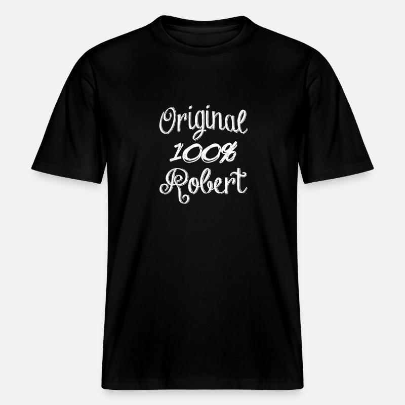 Original 100% Robert -  T-shirt unisexe RELAXED FIT en coton bio - noir