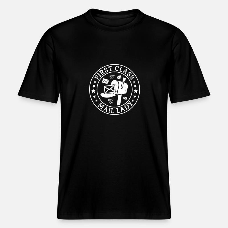 Postbote Postbotin Post Briefträger -  RELAXED FIT Unisex Organic T-Shirt - Schwarz