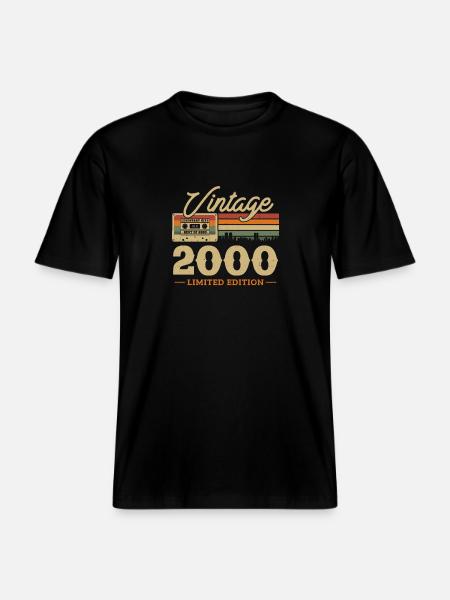 2000 - 23/24 years birthday - RELAXED FIT Unisex Organic T-Shirt - black