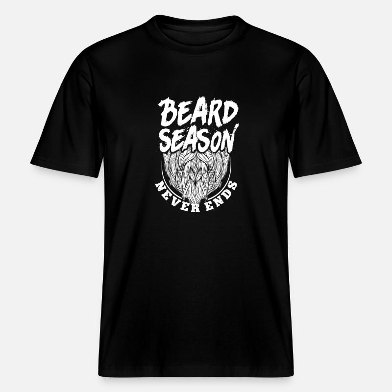 Beard Lover Bearded Man Beard -  RELAXED FIT Unisex Organic T-Shirt - Schwarz