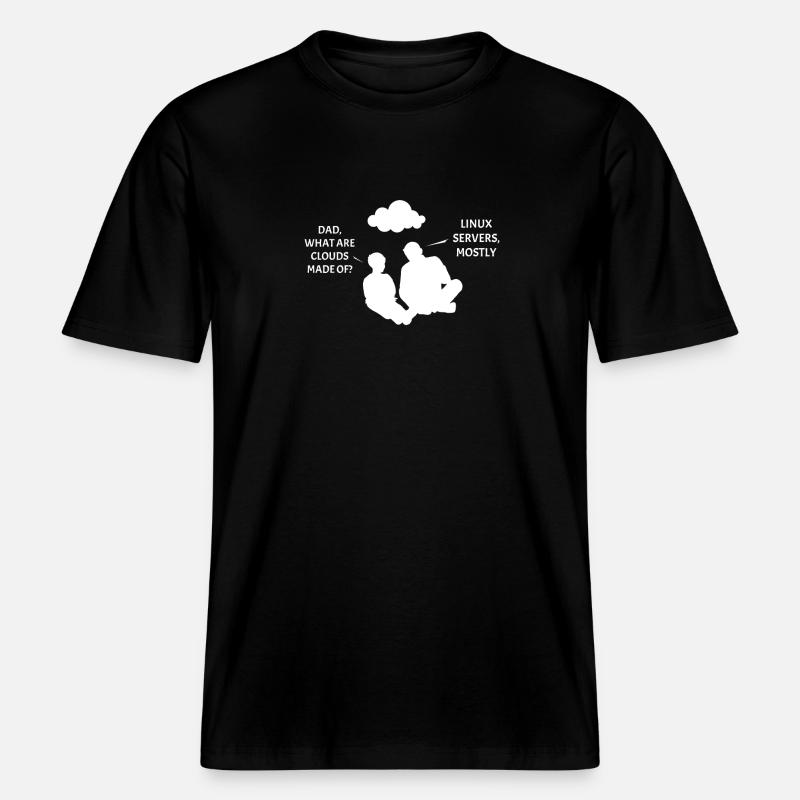 Serveur Linux Cloudscape -  T-shirt unisexe RELAXED FIT en coton bio - noir
