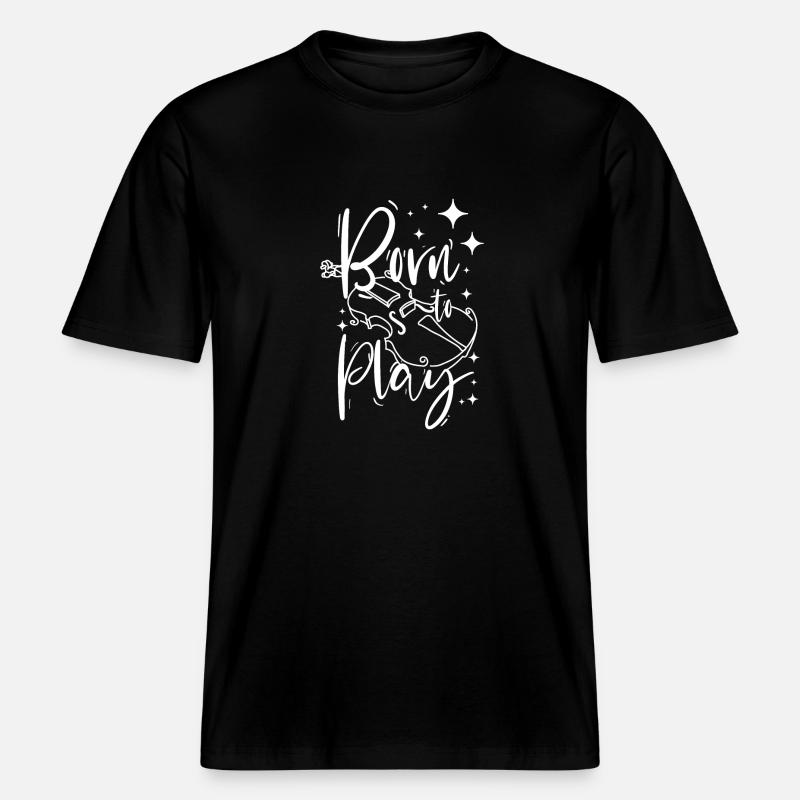 Né pour jouer du violoncelle - T-shirt unisexe RELAXED FIT en coton bio - noir