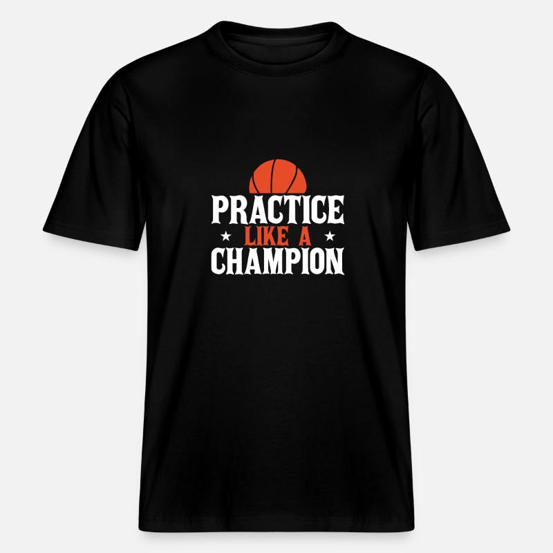 Entraînez-vous comme un champion -  T-shirt unisexe RELAXED FIT en coton bio - noir