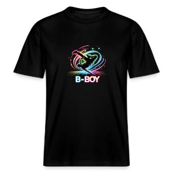 Breakdance Breakdancer Breakdance Enfants -  T-shirt unisexe RELAXED FIT en coton bio - noir - Devant - Alina (178cm) & Michal (187cm)