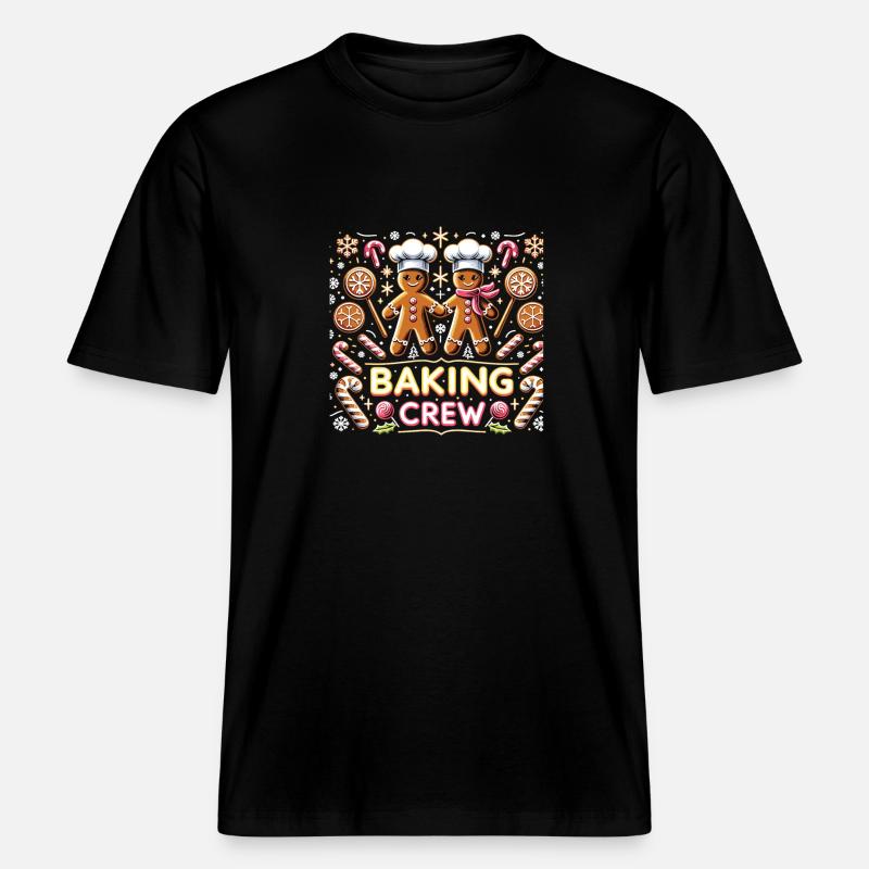 Baking Crew -  RELAXED FIT Unisex Organic T-Shirt - black