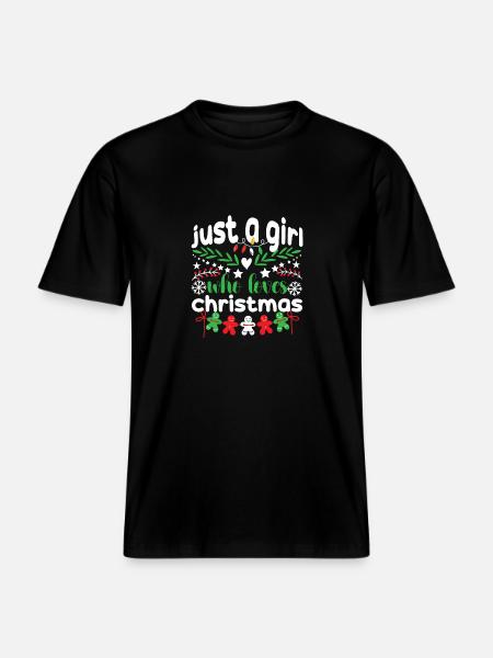 Mädchen Weihnachten -  RELAXED FIT Unisex Organic T-Shirt - Schwarz