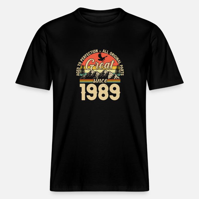 1989 - Une année légendaire -  T-shirt unisexe RELAXED FIT en coton bio - noir