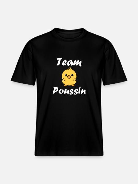 Team poussin - T-shirt unisexe RELAXED FIT en coton bio - noir