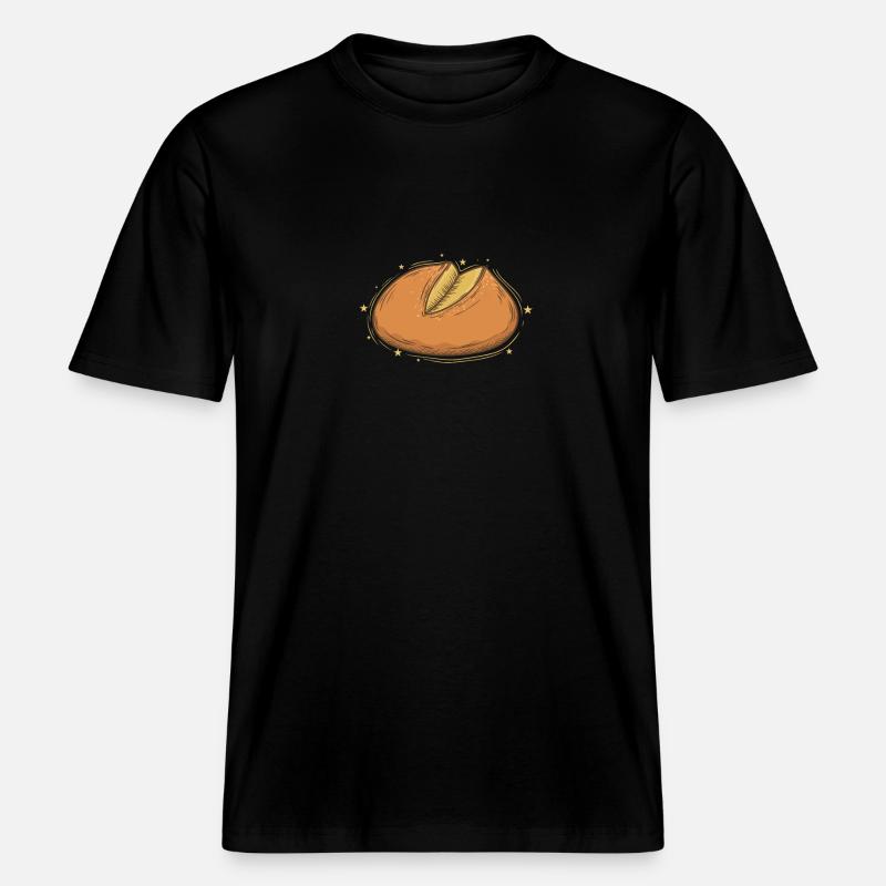 Brot Bäcker Sauerteig Backware -  RELAXED FIT Unisex Organic T-Shirt - Schwarz