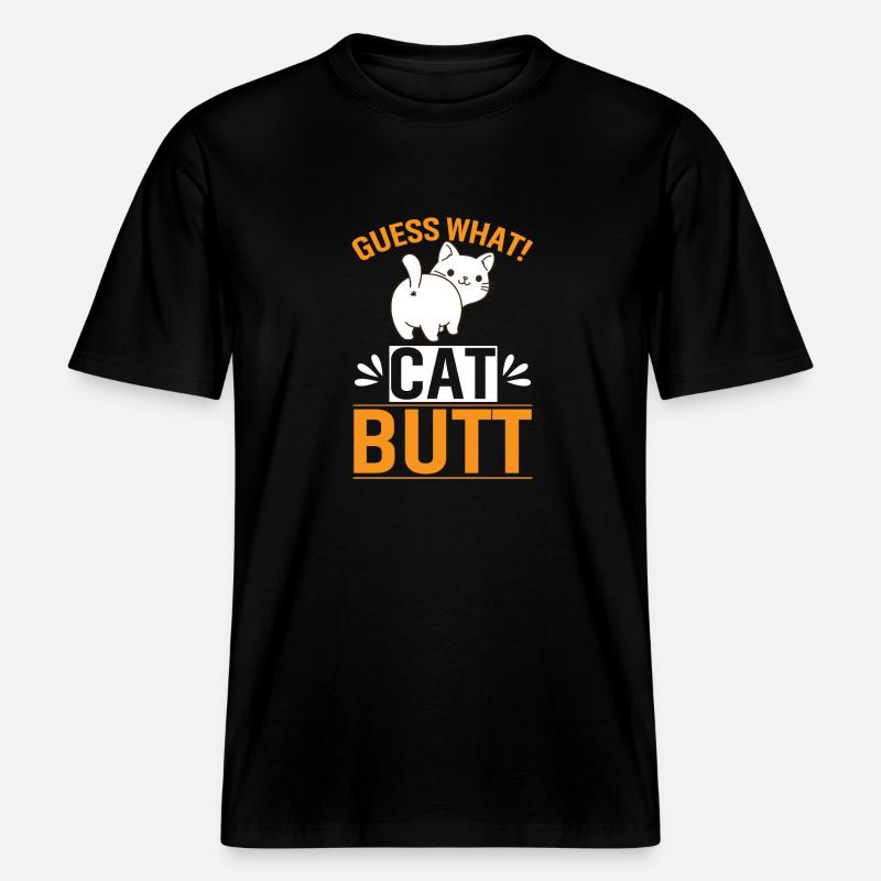 Devine quoi! Cul de chat -  T-shirt unisexe RELAXED FIT en coton bio - noir