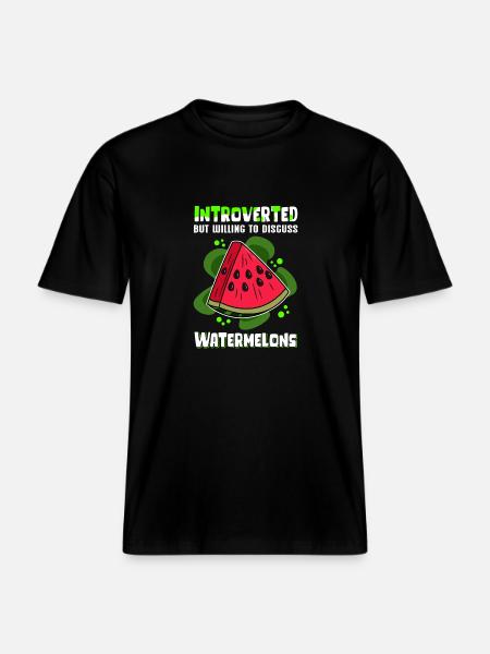 Watermelon Angurie Arbuse Pastry Gift - RELAXED FIT Unisex Organic T-Shirt - black