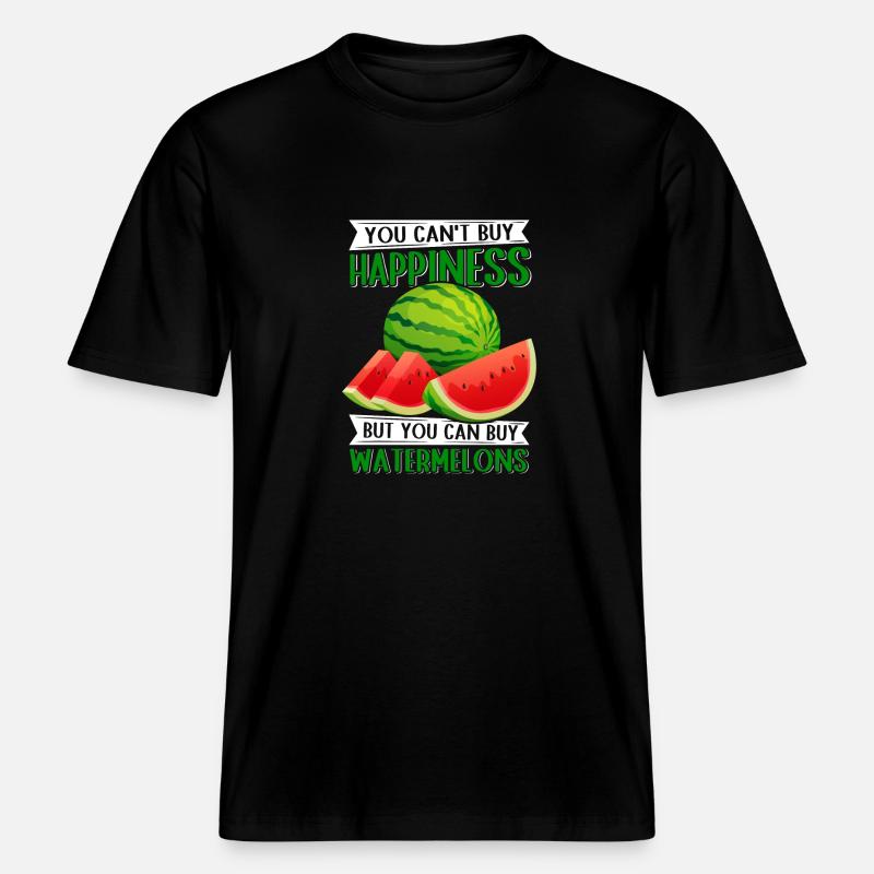Watermelon Paste Angurie Arbuse Gift -  RELAXED FIT Unisex Organic T-Shirt - black