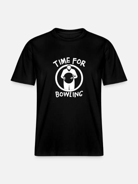 Time for Bowling -  RELAXED FIT Unisex Organic T-Shirt - black