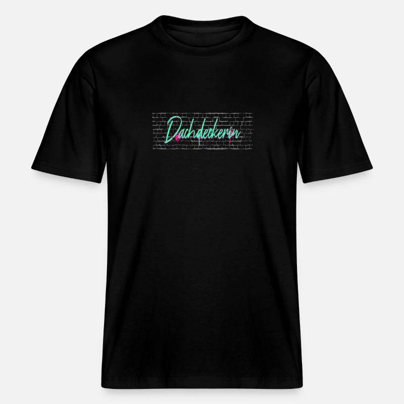 Dachdecker Abschluss-Geschenk Handwerker - RELAXED FIT Unisex Organic T-Shirt - Schwarz