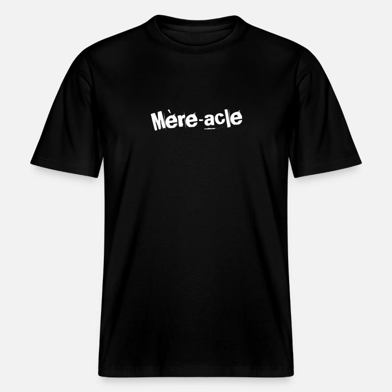 Mère-acle Élégance (Miracle Elegance) -  T-shirt unisexe RELAXED FIT en coton bio - noir