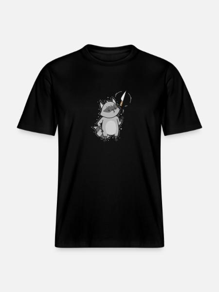 Wäschbar mit Messer Allesfresser -  RELAXED FIT Unisex Organic T-Shirt - Schwarz