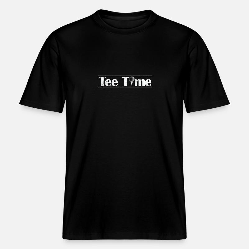 Tee Time Pause Golf -  RELAXED FIT Unisex Organic T-Shirt - Schwarz