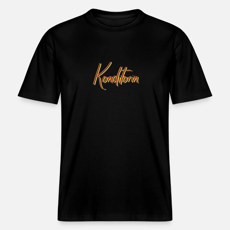 Bäcker Abschluss-Geschenk Konditorin - RELAXED FIT Unisex Organic T-Shirt - Schwarz
