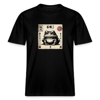 Klassische Silhouette Tierliebhaber Tierhalter -  RELAXED FIT Unisex Organic T-Shirt - Schwarz - Vorne - Alina (178cm) & Michal (187cm)