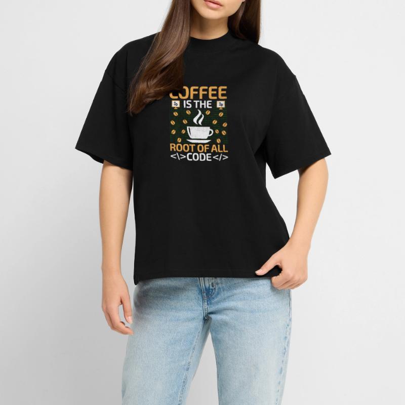 Kaffee-Codierung Programmierer Programmierer Entwickler Nerd Coff  RELAXED FIT Unisex Organic T-Shirt
