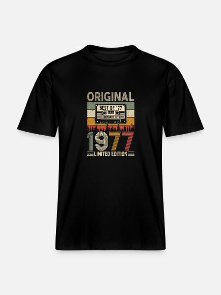 Millésime 1979 Anniversaire - T-shirt unisexe RELAXED FIT en coton bio - noir
