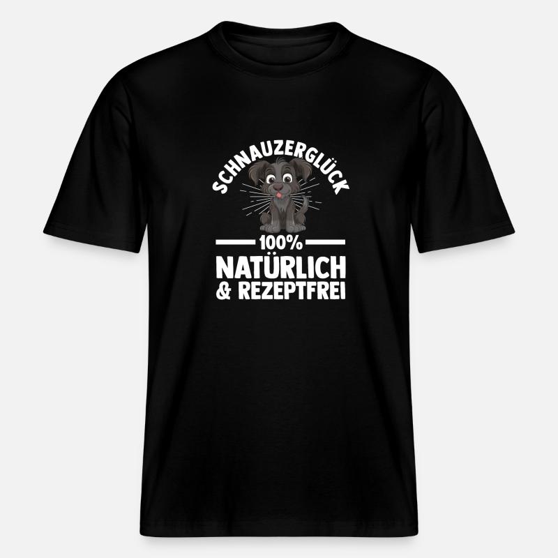Schnauzer géant Schnauzer chien -  T-shirt unisexe RELAXED FIT en coton bio - noir