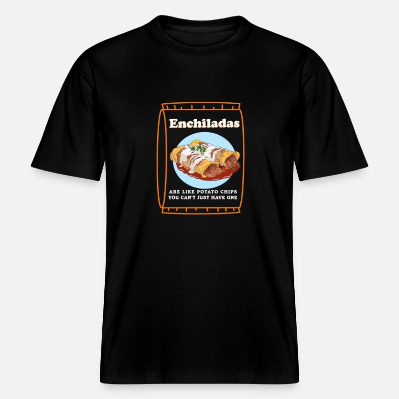 Enchiladas amant enchilada cadeau - T-shirt unisexe RELAXED FIT en coton bio - noir
