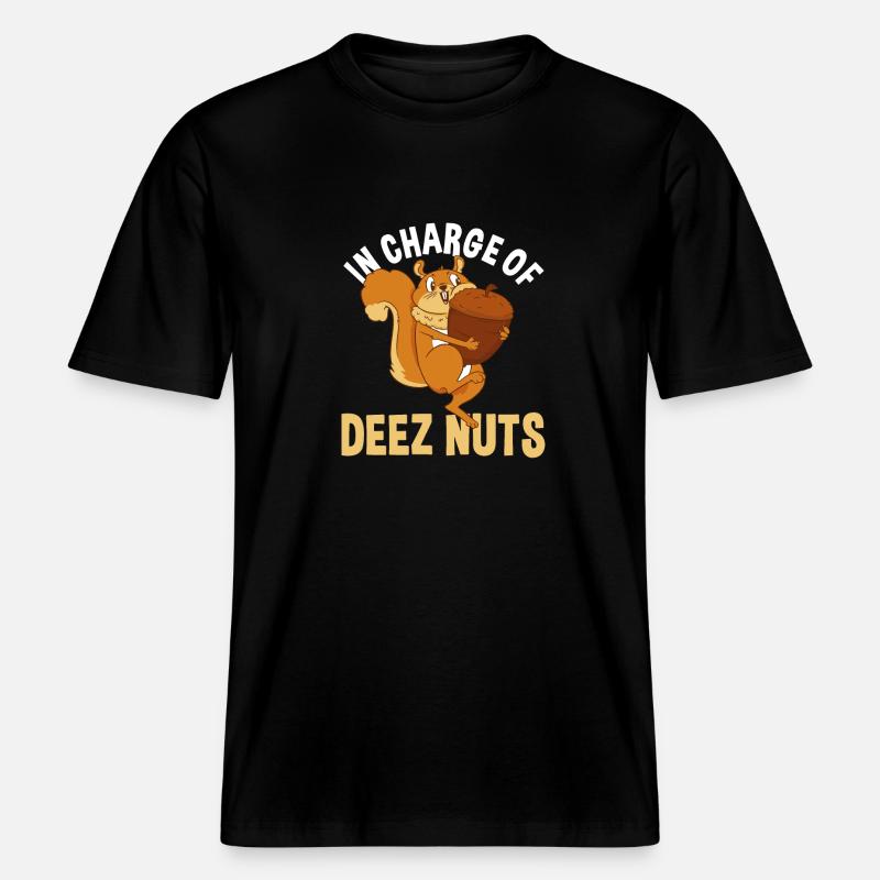 Lustige Eichhörnchen Geschenkidee -  RELAXED FIT Unisex Organic T-Shirt - Schwarz