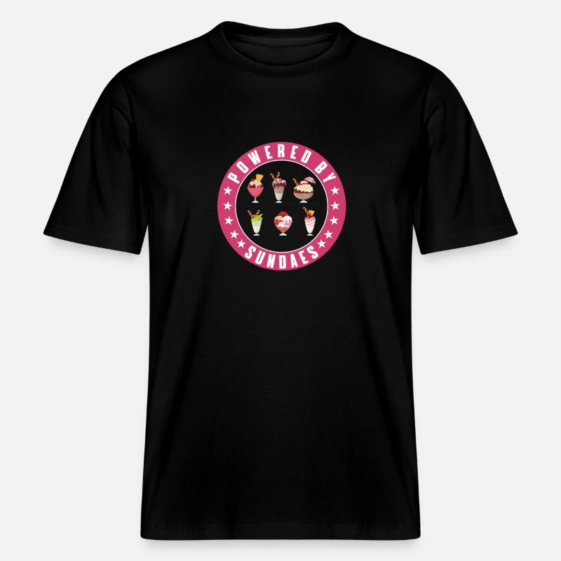 Angetrieben Von Eisbechern -  RELAXED FIT Unisex Organic T-Shirt - Schwarz