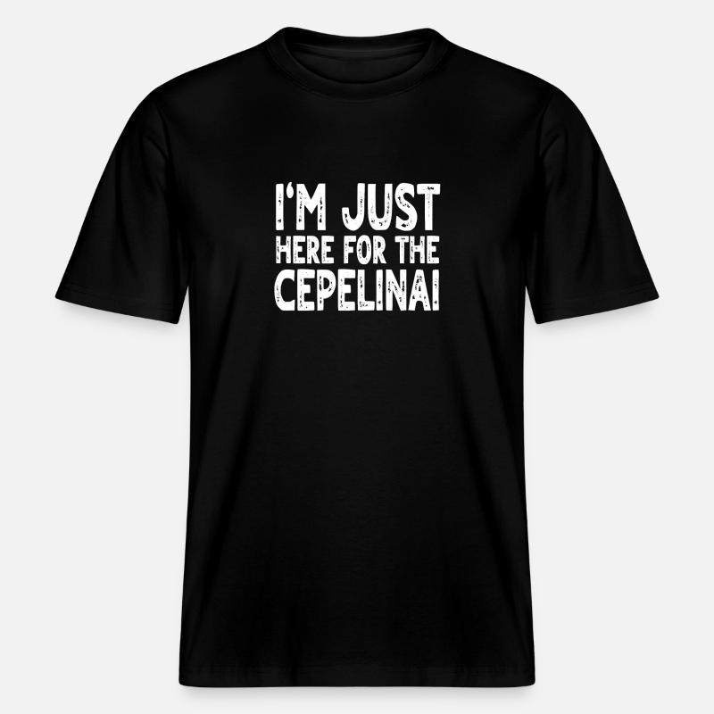 Conception d’amant de Cepelinai -  T-shirt unisexe RELAXED FIT en coton bio - noir