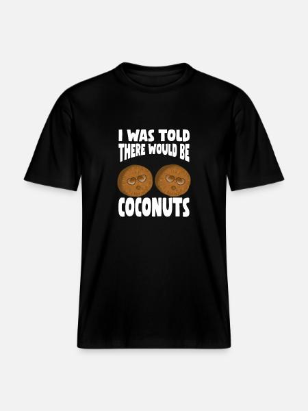 Funny Coconut Shirt - RELAXED FIT Unisex Organic T-Shirt - black