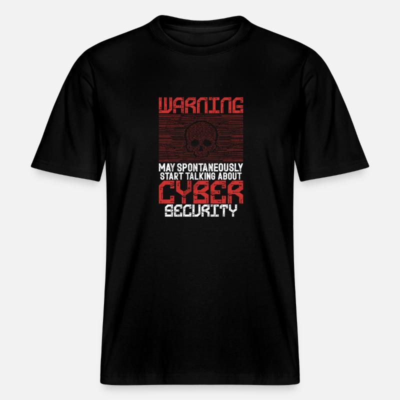 Cyber security hacker hacking -  RELAXED FIT Unisex Organic T-Shirt - black