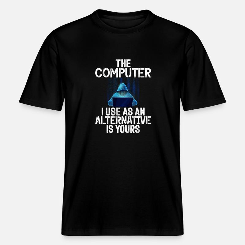 Cyber-sicherheits-hacker-hacking -  RELAXED FIT Unisex Organic T-Shirt - Schwarz