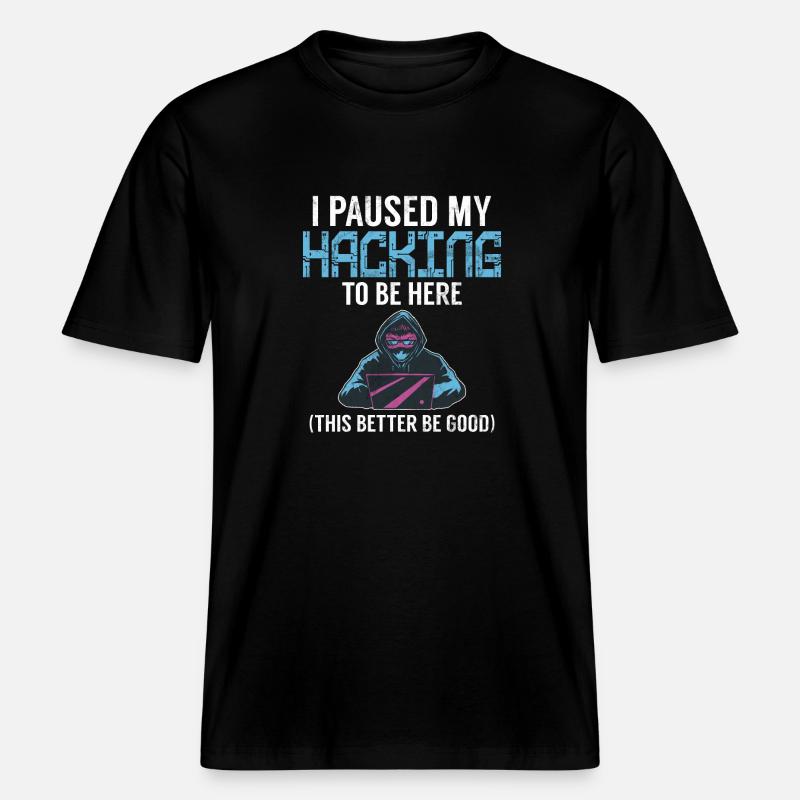 Cyber-sicherheits-hacker-hacking -  RELAXED FIT Unisex Organic T-Shirt - Schwarz
