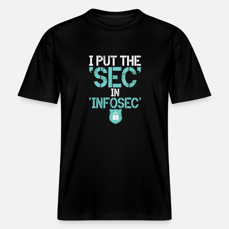 Cyber security hacker hacking -  RELAXED FIT Unisex Organic T-Shirt - black