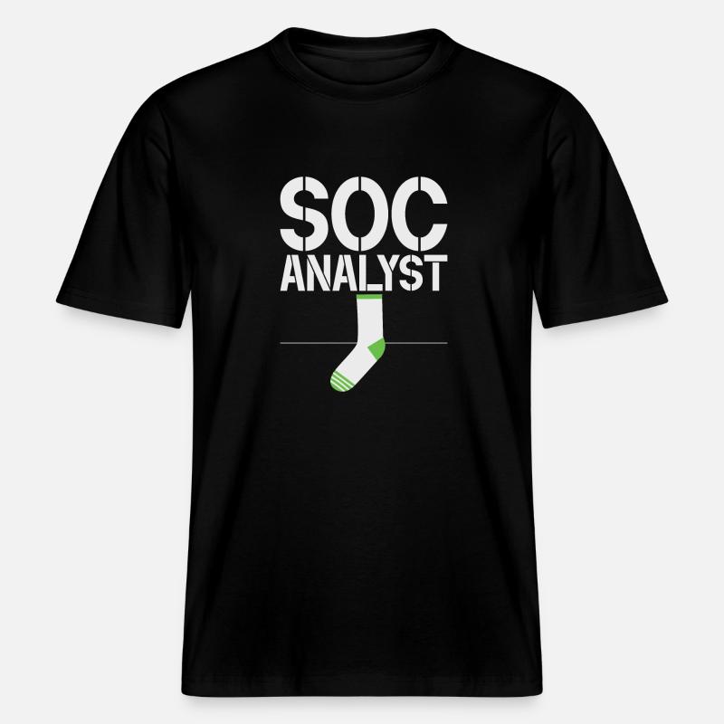 Cyber security hacker hacking -  RELAXED FIT Unisex Organic T-Shirt - black