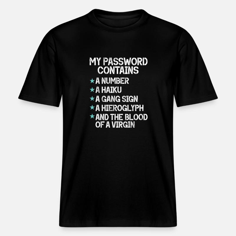 Cyber security hacker hacking - RELAXED FIT Unisex Organic T-Shirt - black