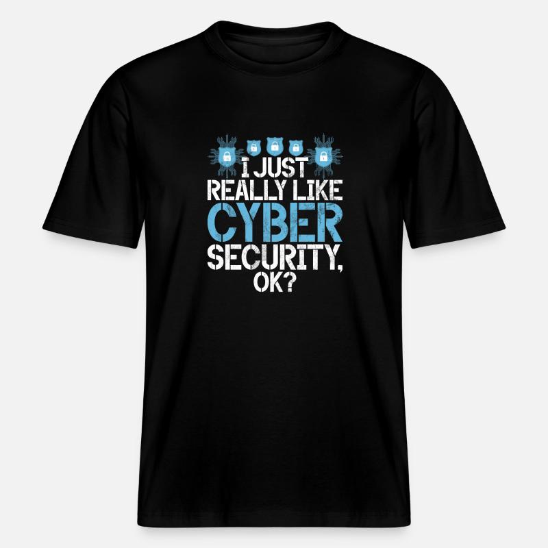 Cyber-sicherheits-hacker-hacking -  RELAXED FIT Unisex Organic T-Shirt - Schwarz