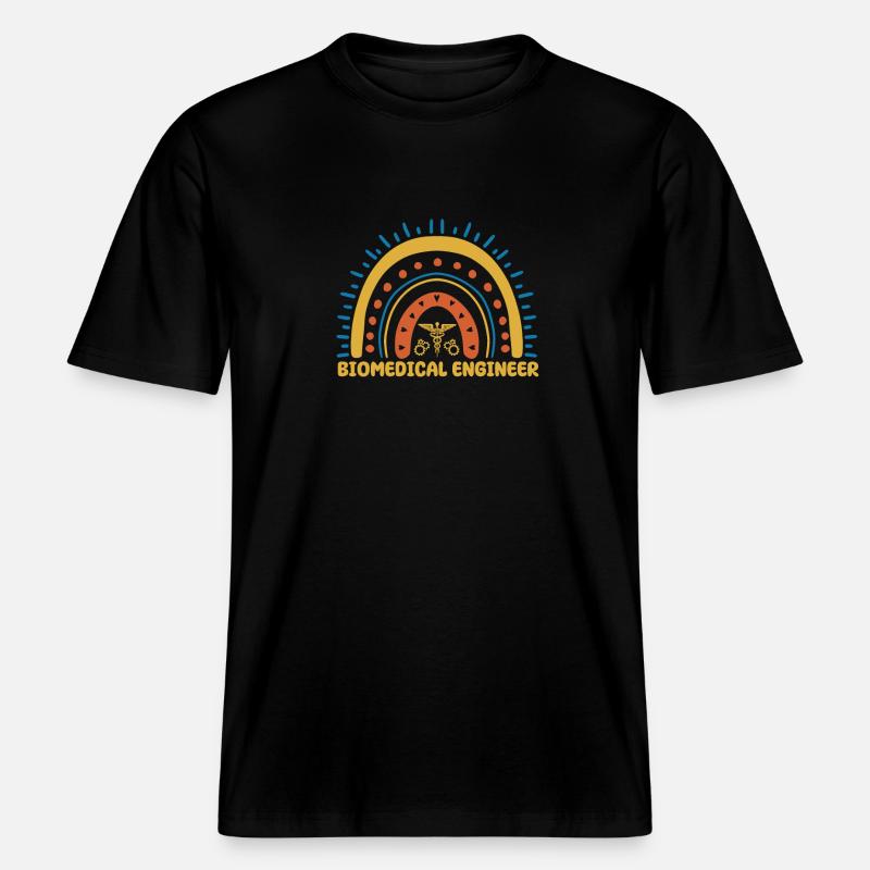 Biomedical Engineer Boho Rain Bog -  RELAXED FIT Unisex Organic T-Shirt - black