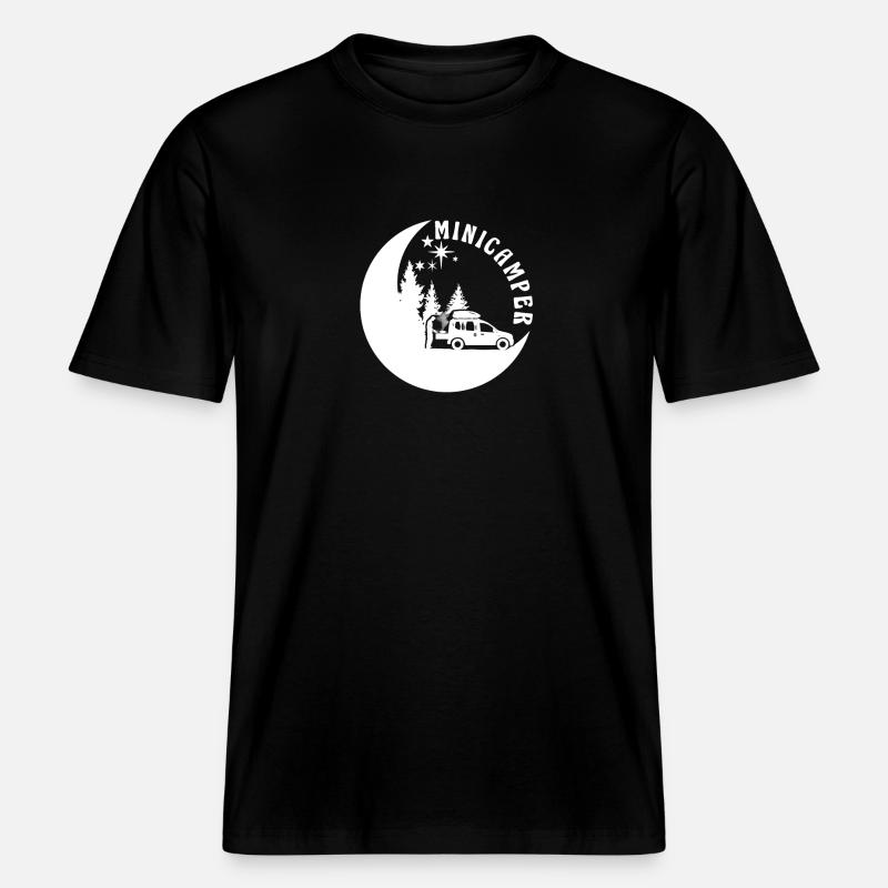 Minicamper Camping-Camper Microcamper -  RELAXED FIT Unisex Organic T-Shirt - Schwarz